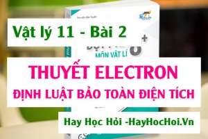 Thuyết Electron Sự nhiễm điện, Công thức Định luật bảo toàn điện tích và Bài tập - Vật lý 11 bài 2